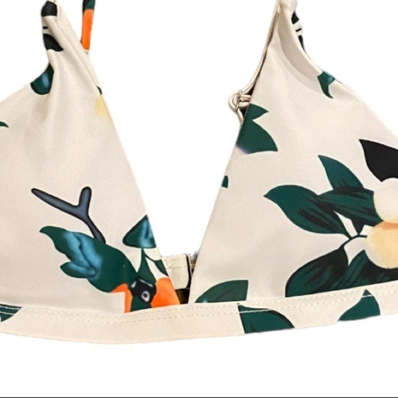Zaful Leaf Print Bikini Top NWT Tropical Size 6 - Picture 2 of 6